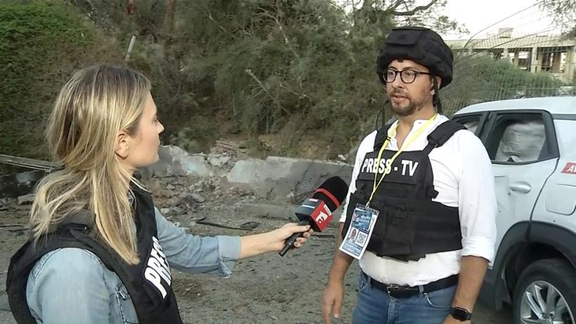 Observator de război.  Trimișii speciali Bianca Iacob şi Marian Tănase,  transmisiuni de sub tirul de rachete HAMAS 18863770