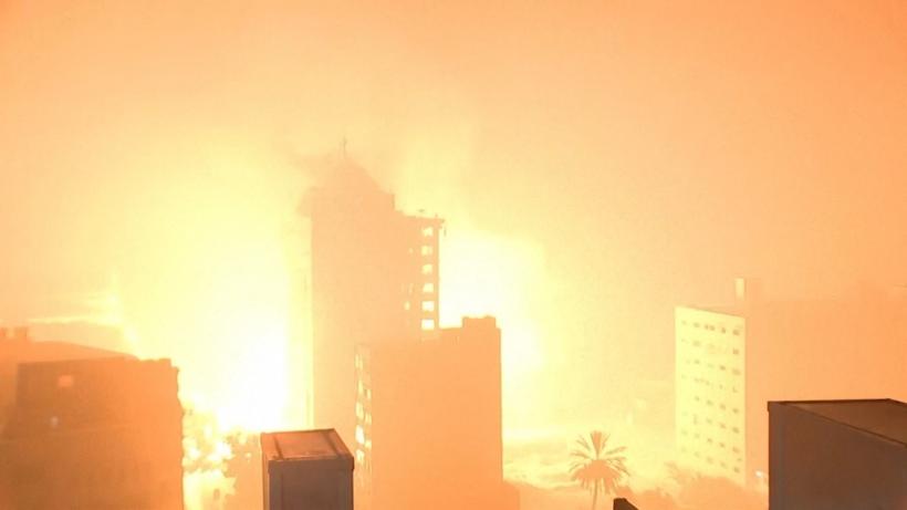 Observator de război.  Trimișii speciali Bianca Iacob şi Marian Tănase,  transmisiuni de sub tirul de rachete HAMAS 18863776