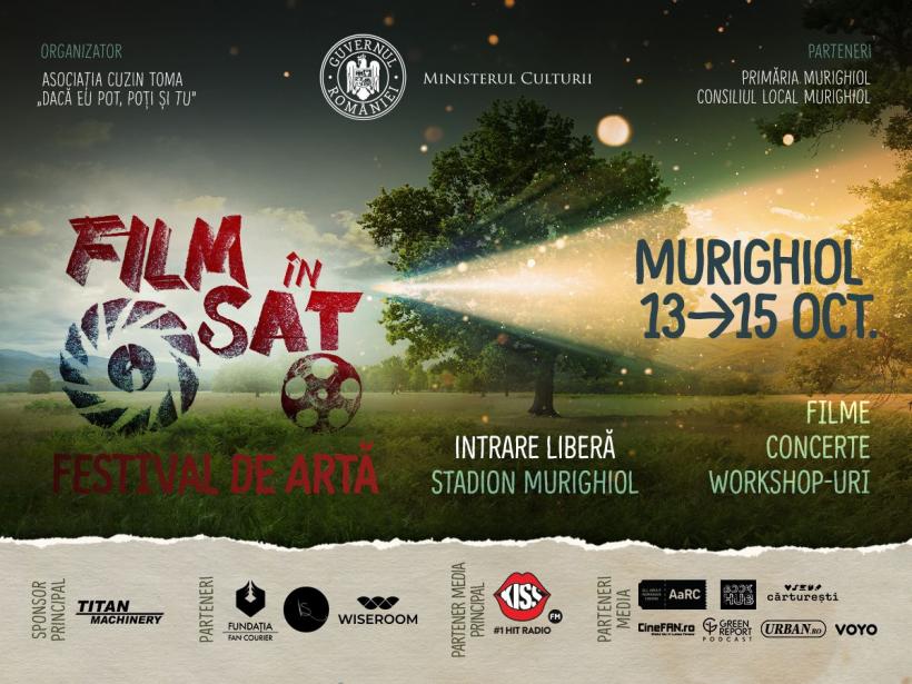 „Film în Sat”, cel mai mare festival de artă din mediul rural,  ajunge la Murighiol (Tulcea)!  Filme, ateliere și concerte în aer liber se văd în perioada 13-15 octombrie
