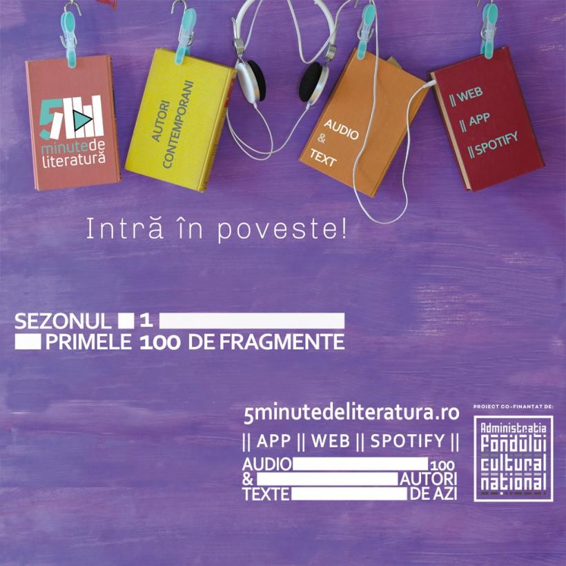 5 minute de literatură. Primul audio-showroom de literatură. Cea mai mare și mai diversă colecție de autori români contemporani 18864170