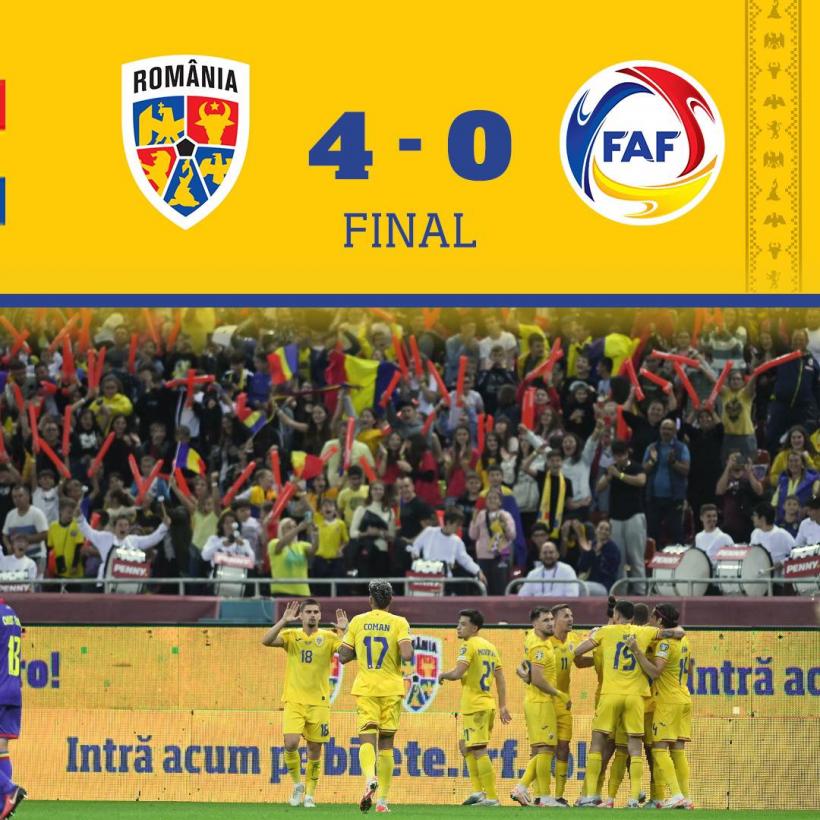 România învinge Andorra și trece pe prima poziție în preliminariile EURO 2024 18864467