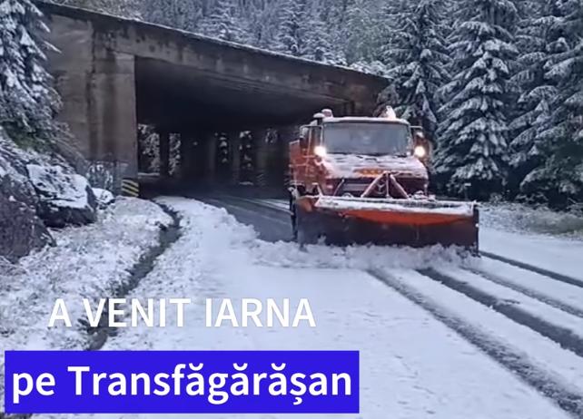 Prima zăpadă pe Transfăgărășan