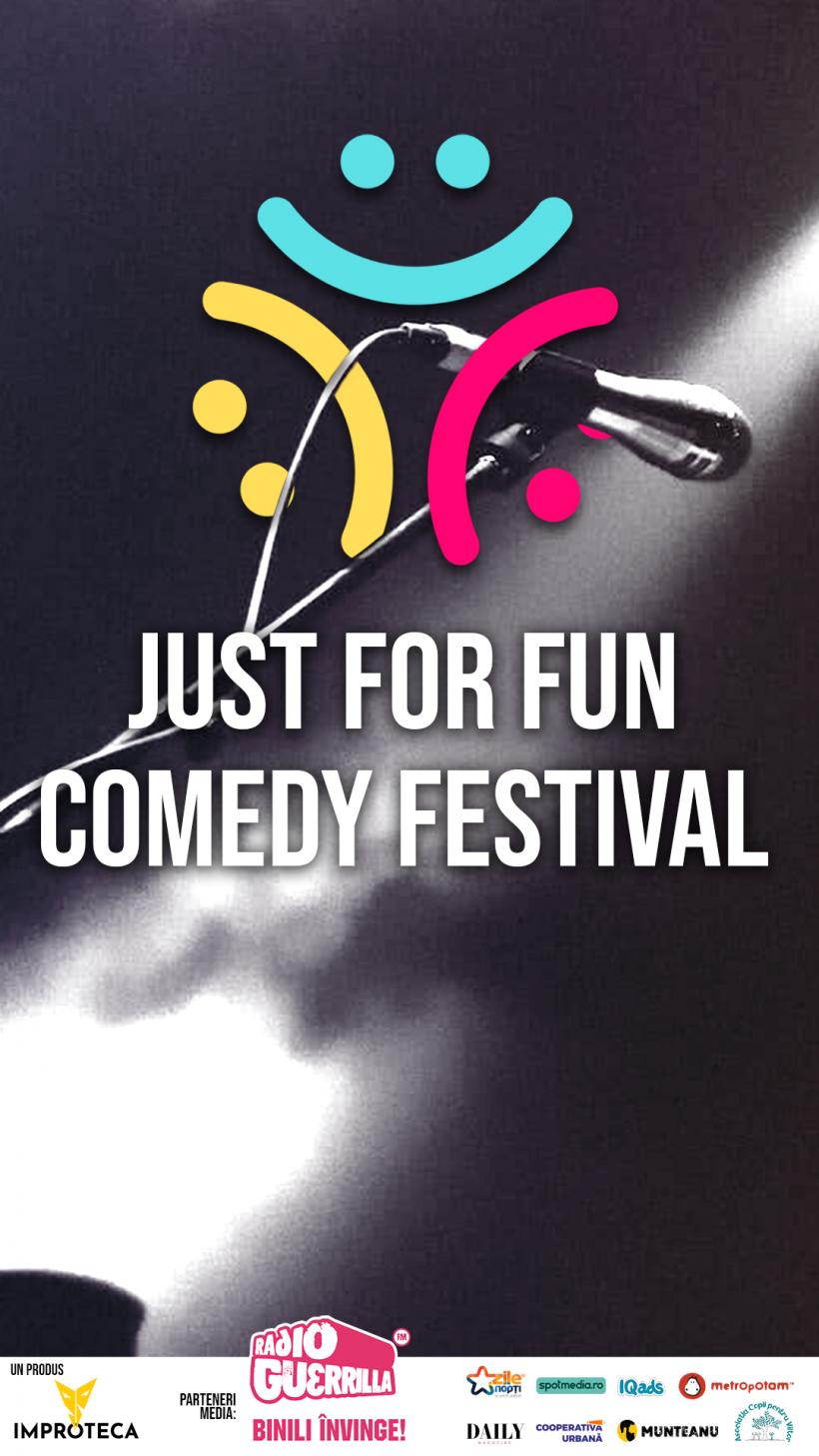 JUST FOR FUN COMEDY FESTIVAL: spectacole și ateliere de improvizație și stand-up comedy cu invitați de renume. Rahel Otsa, Phill Lunn, Kristine Levine vin la București, alături de Doug Stanhope și Landry! 18866313