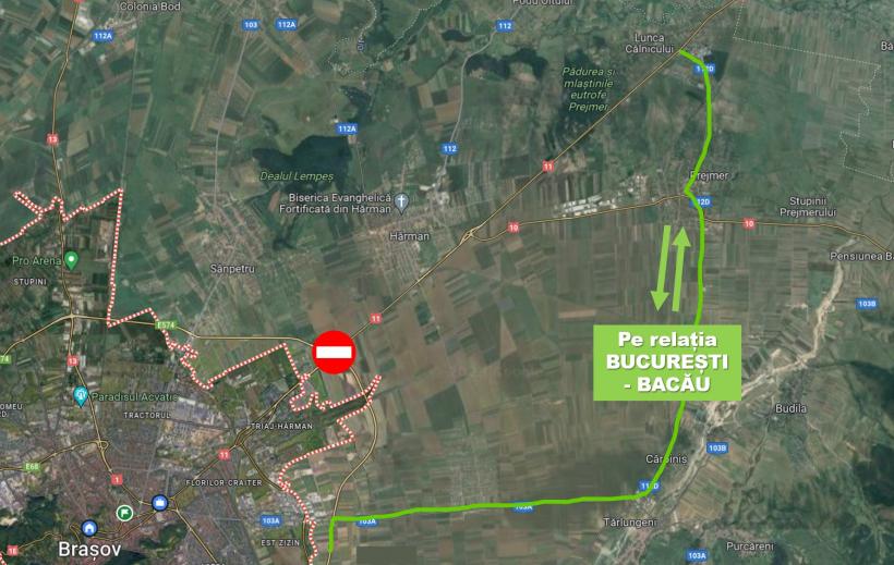 Traficul este închis luni dimineață pe Varianta Ocolitoare Brașov 18866953