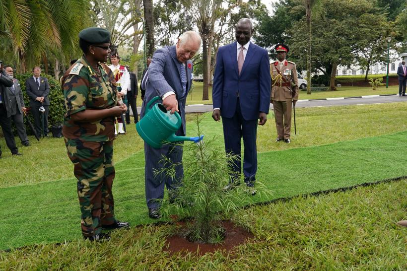 Regele Charles al III-lea aproape că a căzut pe iarbă în cimitirul din Kenya 18867610