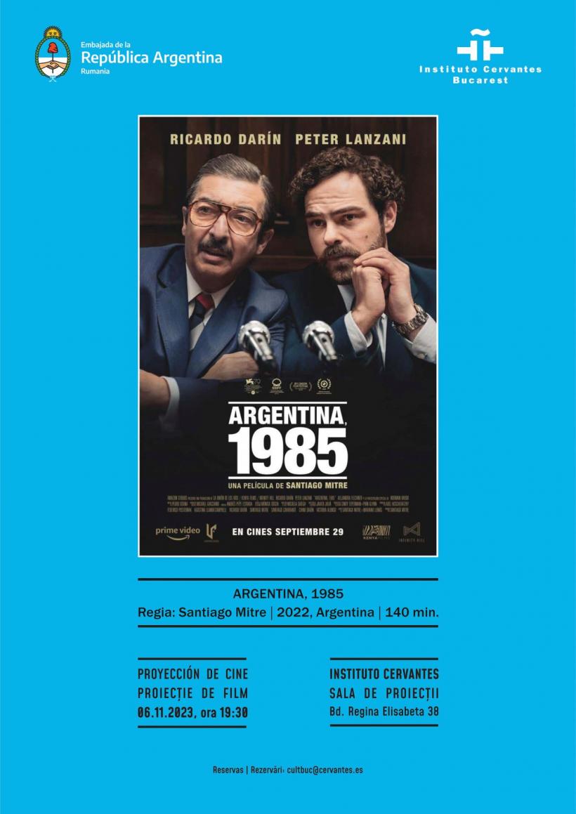 Proiecție de film la Institutul Cervantes: „Argentina, 1985” de Santiago Mitre