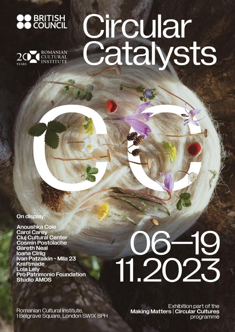 „Circular Catalysts“ – reziliență și dezvoltare durabilă locală prin design și meșteșug, la ICR Londra  expoziție | performance | conferință | atelier