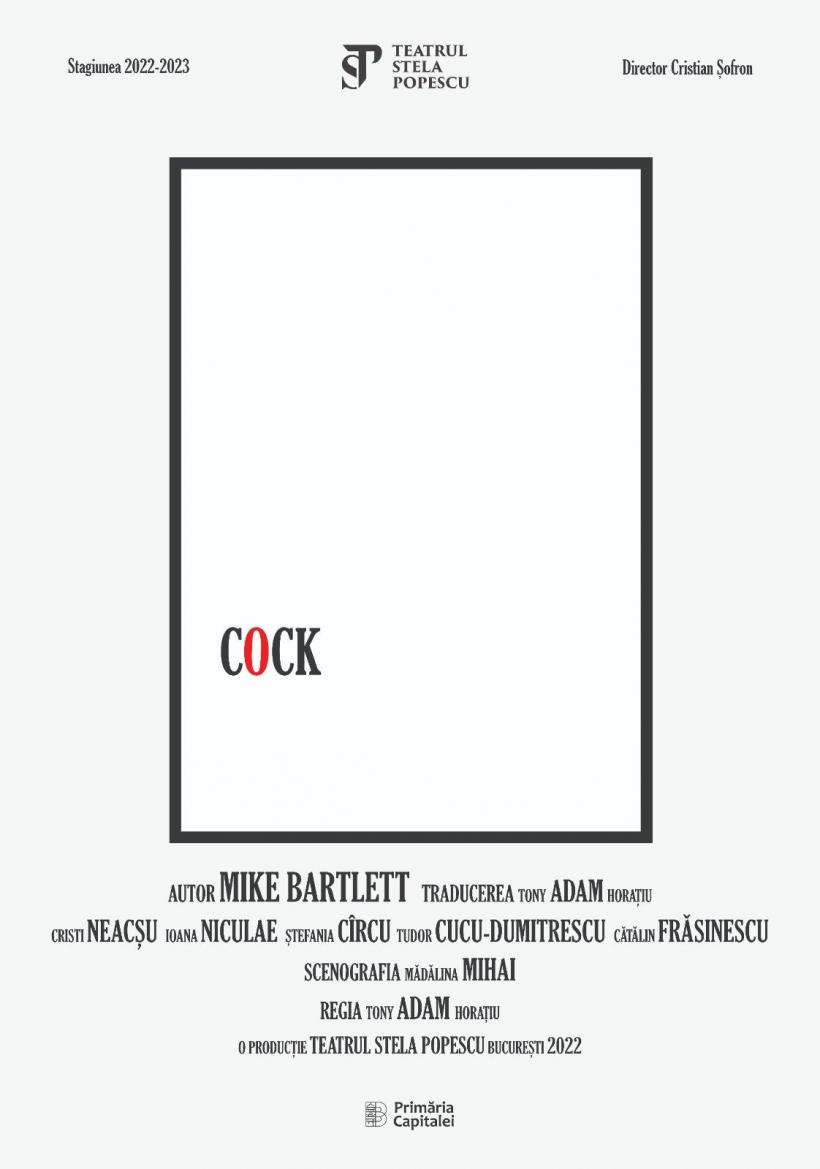 Cock de Mike Bartlett – pe 24 noiembrie, la Excelsior