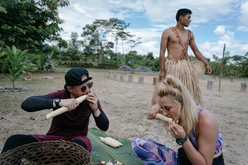 Giulia și Vlad Huidu au câștigat imunitatea mare în ediția de aseară America Express. Senzații tari la înălțime în jocul de amuletă al acestei seri! 18870773