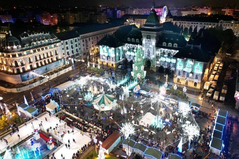 Craiova are cel mai frumos brad de Crăciun din Europa