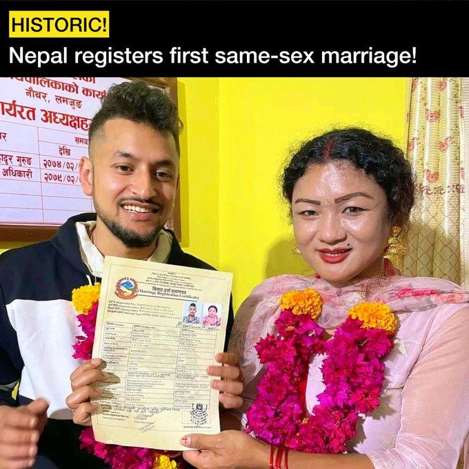Moment istoric în Nepal: A avut loc prima căsătorie între persoane de același sex 18872738
