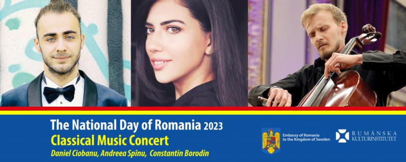 Muzicienii Daniel Ciobanu, Andreea Spînu și Constantin Borodin au susținut un concert extraordinar la Stockholm de Ziua Națională a României