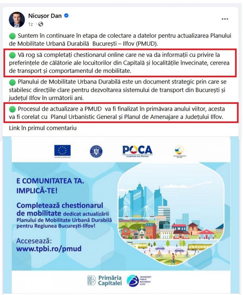 Nicușor Dan face portretul-robot al șoferului bucureștean pe care îl va lăsa fără mașină. Primăria Capitalei vrea să știe cu ce ne deplasăm, în ce scop, cât de des și în ce măsură suntem dispuși să renunțăm la mașinile personale 18873330