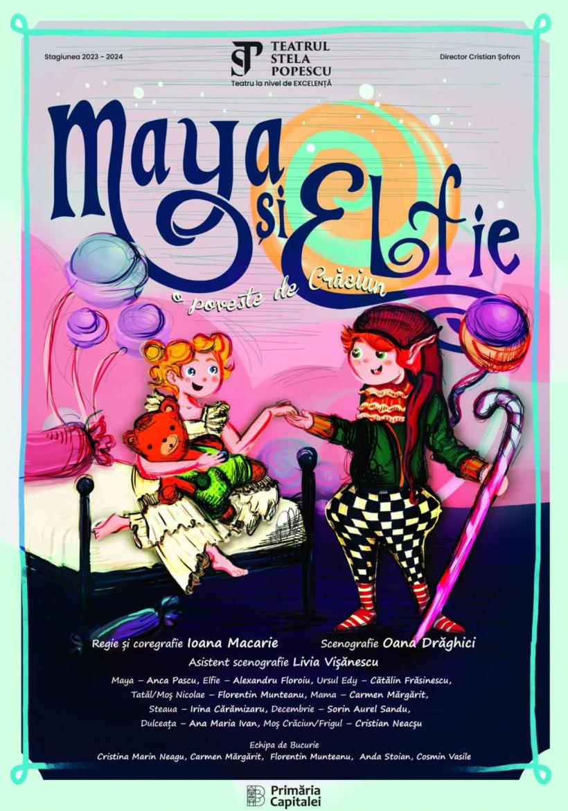Maya și Elfie - o poveste de Crăciun revine la Teatrul Stela Popescu