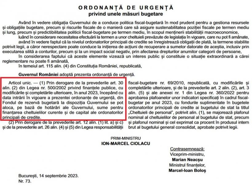 „Manevra Ciolacu” de ascuns falimentul. A hrănit statul cu 6 miliarde de euro din Fondul de Rezervă. În loc de rectificare bugetară, guvernul a dat 88 de HG-uri de alimentat cu bani instituțiile publice 18874768