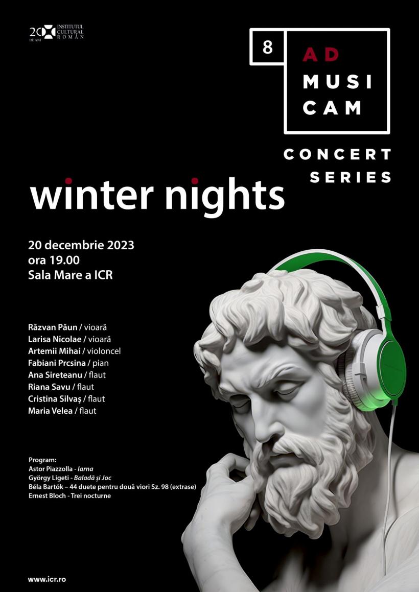 AdMusicam #Winter Nights, concert de sărbători la Sala Mare a Institutului Cultural Român