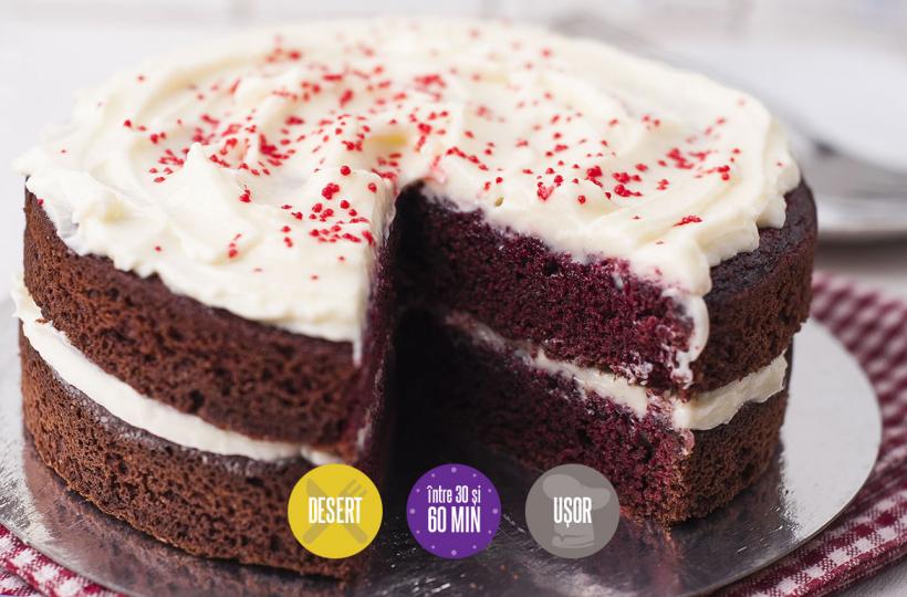Tort Brownie Velvet, varianta ciocolatie a celebrului Red Velvet