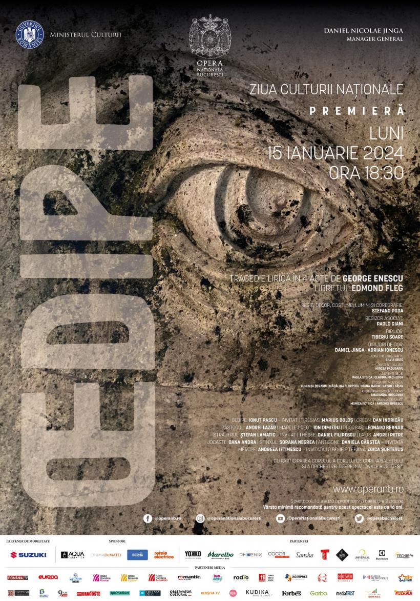 Premiera Oedipe de Enescu cu ocazia Zilei Culturii Naționale coincide cu aniversarea a 70 de ani de la inaugurarea Operei Naționale București 18878957