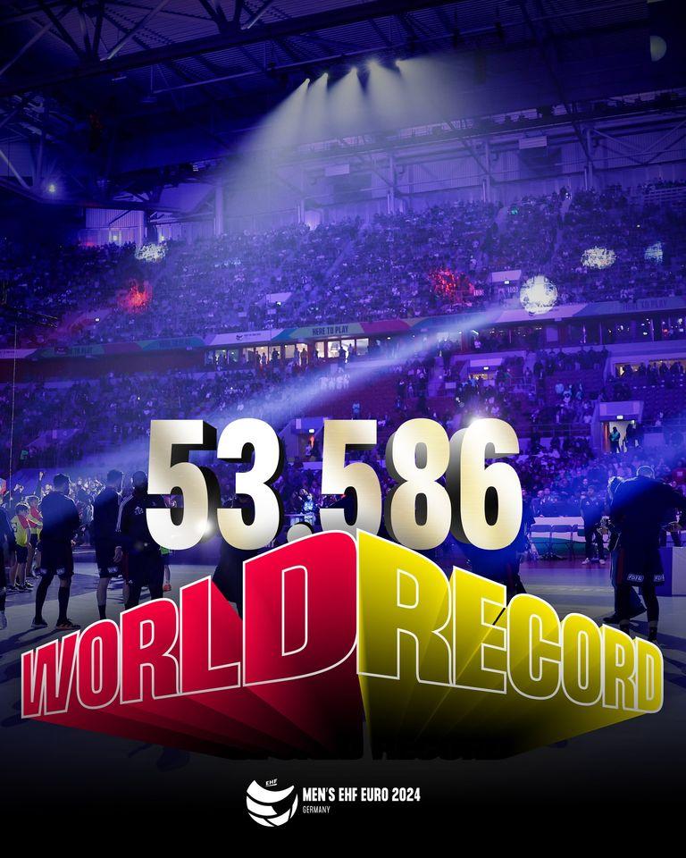 Record mondial: 53.586 de spectatori la meciul de deschidere al Campionatul European de handbal masculin EHF EURO 2024