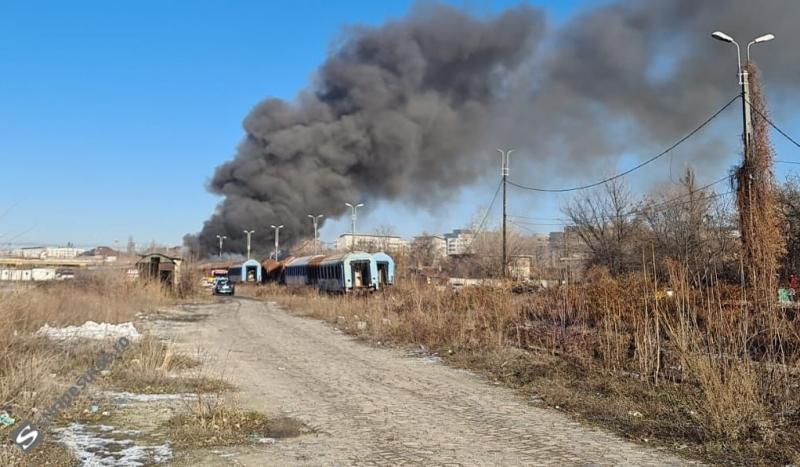 Mesaj Ro-Alert după incendiul dintre Gara Basarab și Podul Grant 18879164