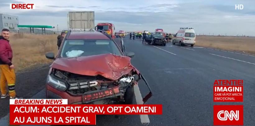 Accident grav în Buzău. Ciocnire între două autoturisme și un microbuz. Planul Roșu de Intervenție a fost activat 18880363