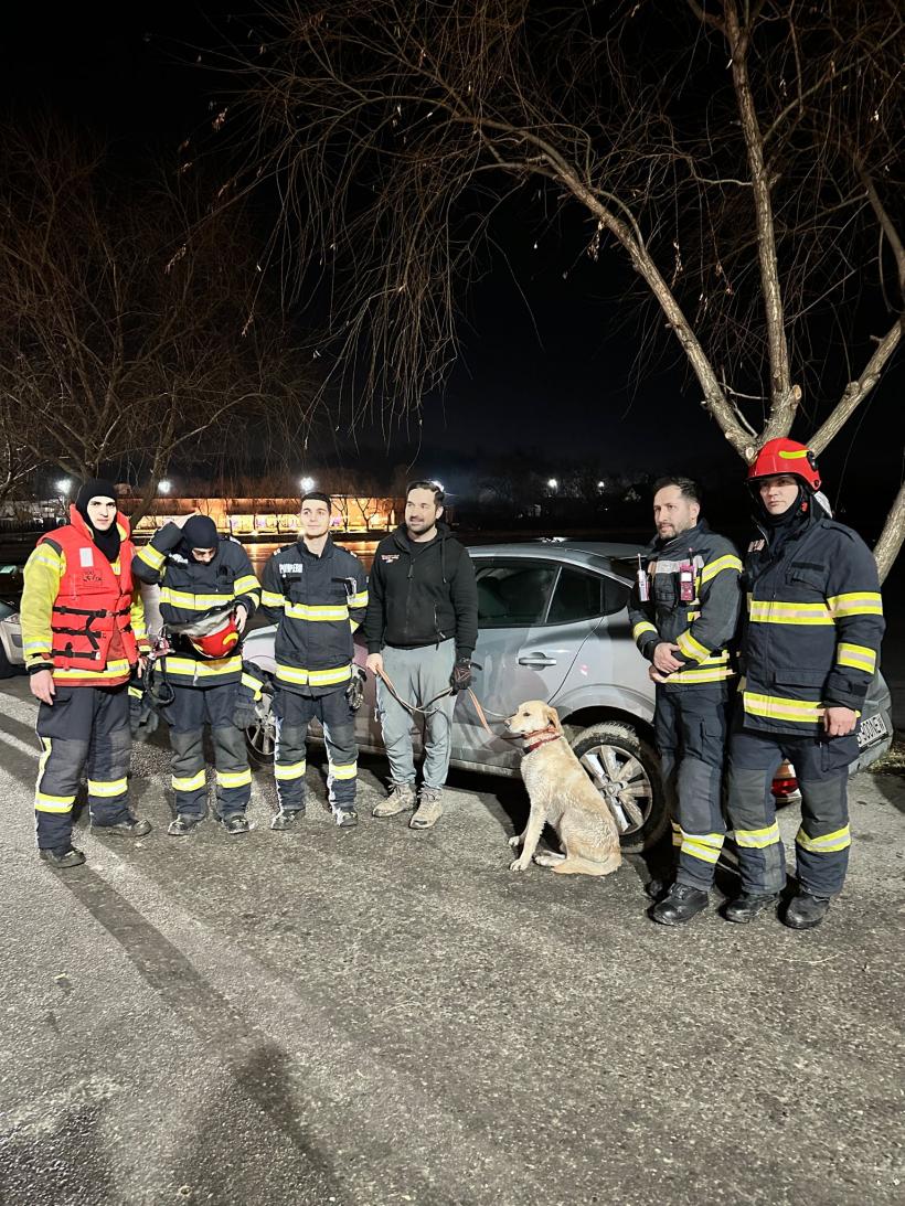 Câinele unui actor celebru al scenei romanești, salvat de pe lacul înghețat din Mogoșoaia 18883416