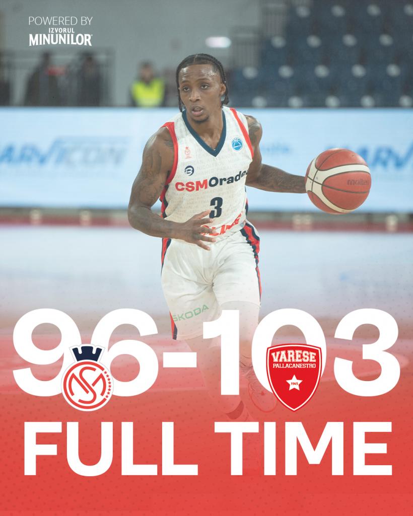 CSM Oradea nu reușește calificarea în sferturile de finală FIBA Europe Cup 18883578