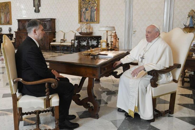 Ciolacu, la întâlnirea cu Papa: Am exprimat recunoștința pentru sprijinul dat comunităților românești