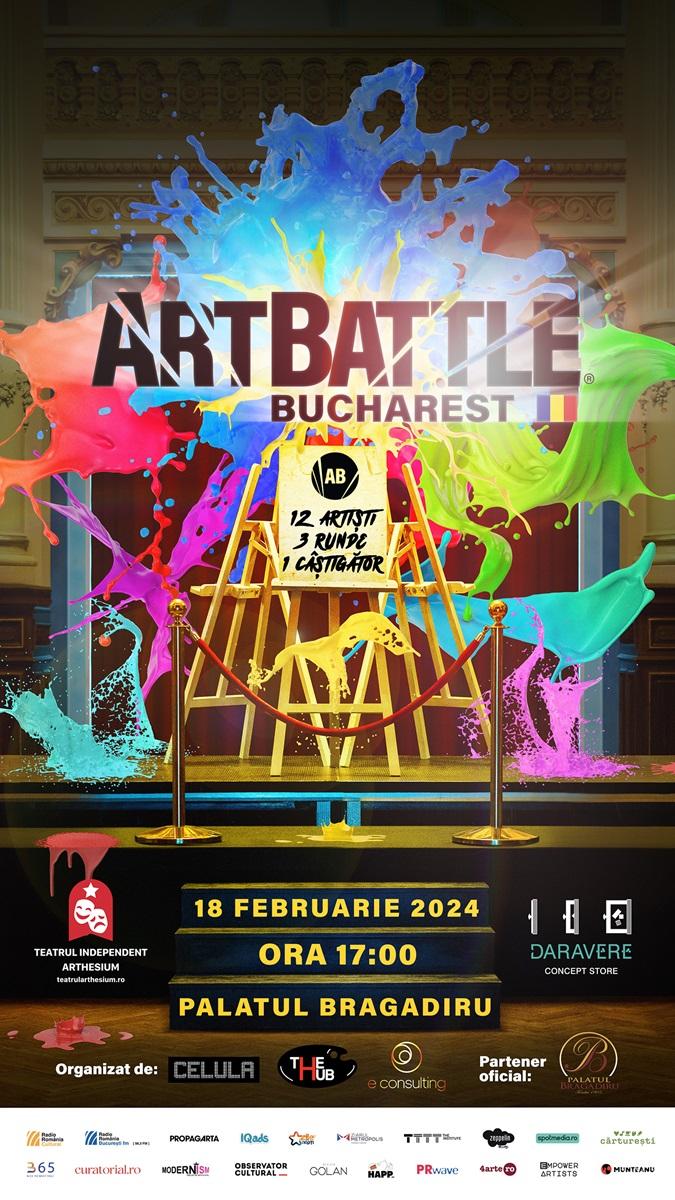 Art Battle Bucharest – competiție de pictură live și performance-uri artistice, pe 18 februarie la Palatul Bragadiru 18884857