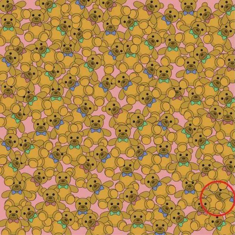 Test de inteligență. Găsește ursulețul fără papion în 10 secunde 18885360