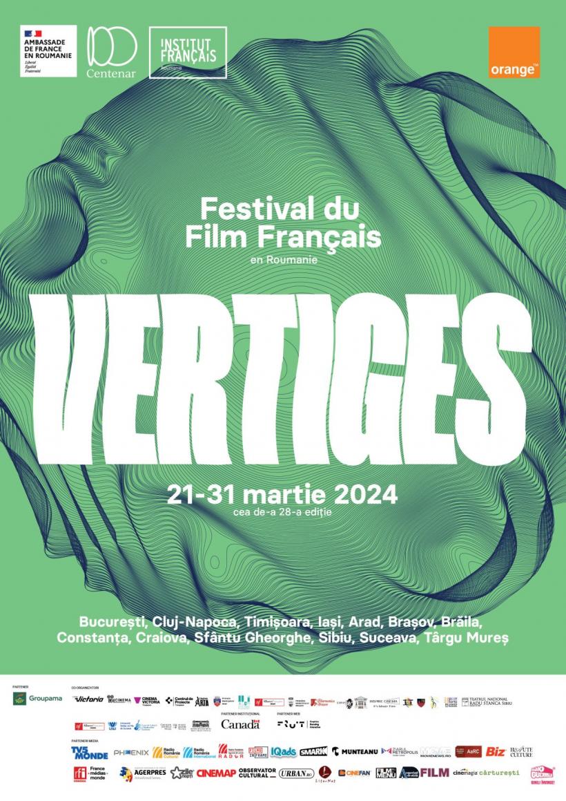 La aniversarea a 100 de ani, Institutul Francez din România prezintă Vertiges – cea de-a 28-a ediție a FESTIVALULUI FILMULUI FRANCEZ, între 21 și 31 martie la București și în alte 12 orașe