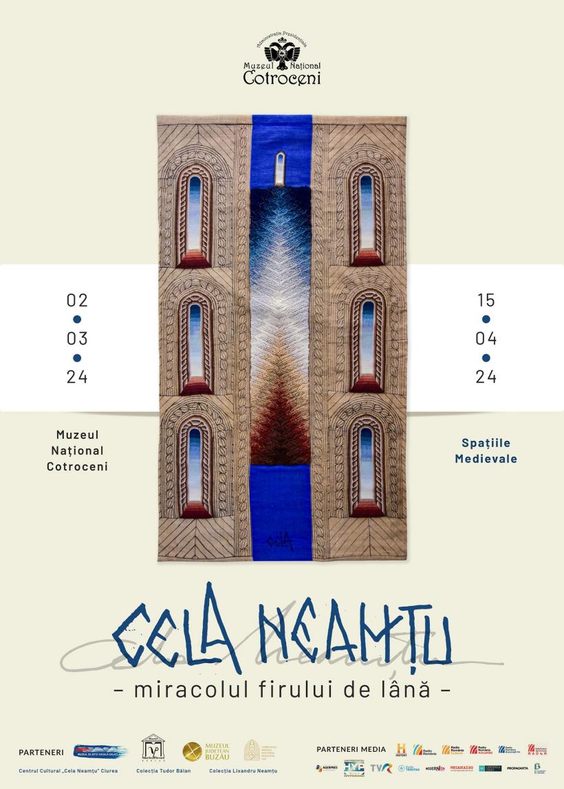 Expoziția „Cela Neamțu – Miracolul firului de lână”, din 1 martie la Muzeul Național Cotroceni