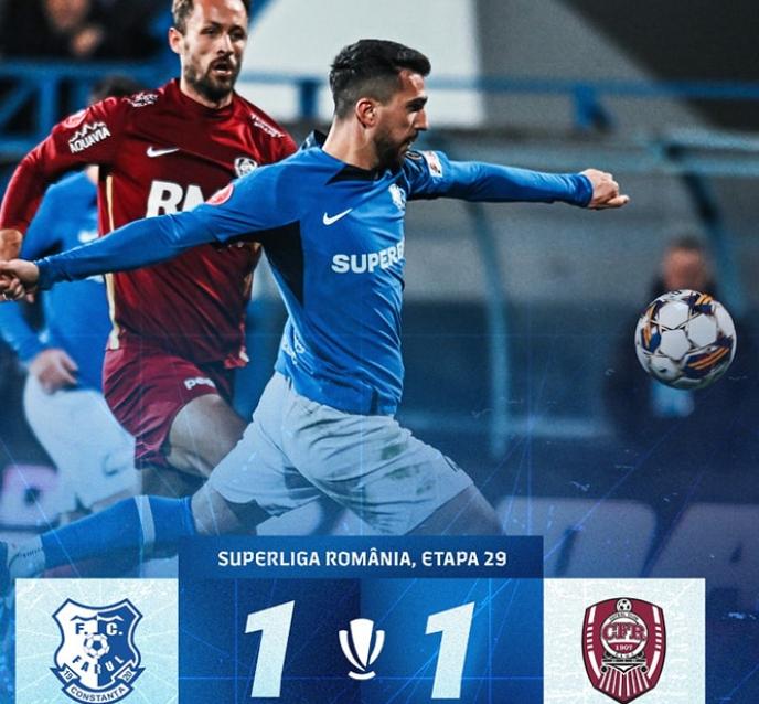 Hagi vs Mutu: Remiză între CFR și Farul, în Superliga 18887500