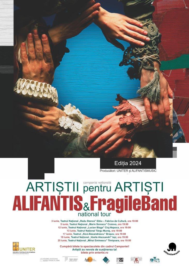 Alifantis &amp; FragileBand – turneu de excepție în cadrul CAMPANIEI NAŢIONALE ARTIȘTII PENTRU ARTIȘTI