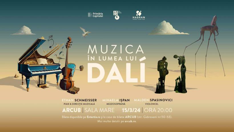 „Muzica în lumea lui Dalí”: Concert și tur expozițional la ARCUB – Hanul Gabroveni