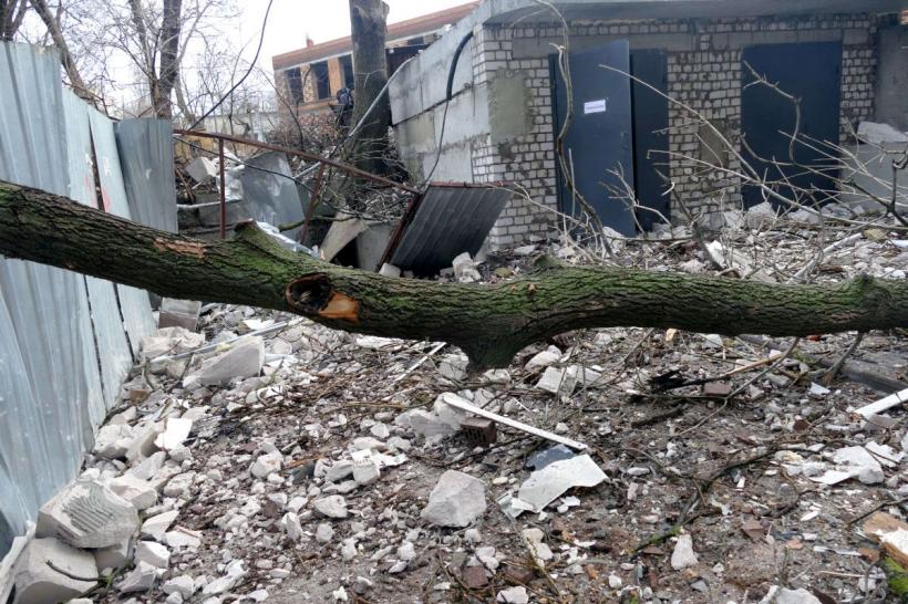 O bombă lansată de ruși a lovit un bloc din Harkov