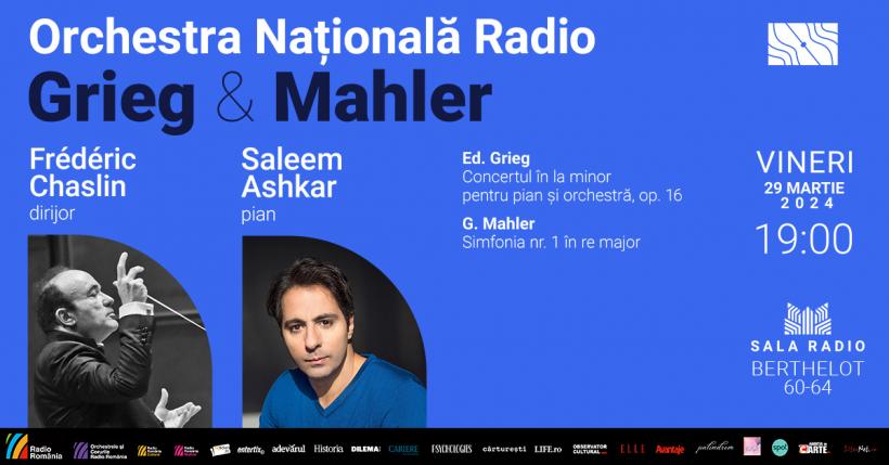 FRÉDÉRIC CHASLIN dirijează GRIEG și MAHLER la SALA RADIO