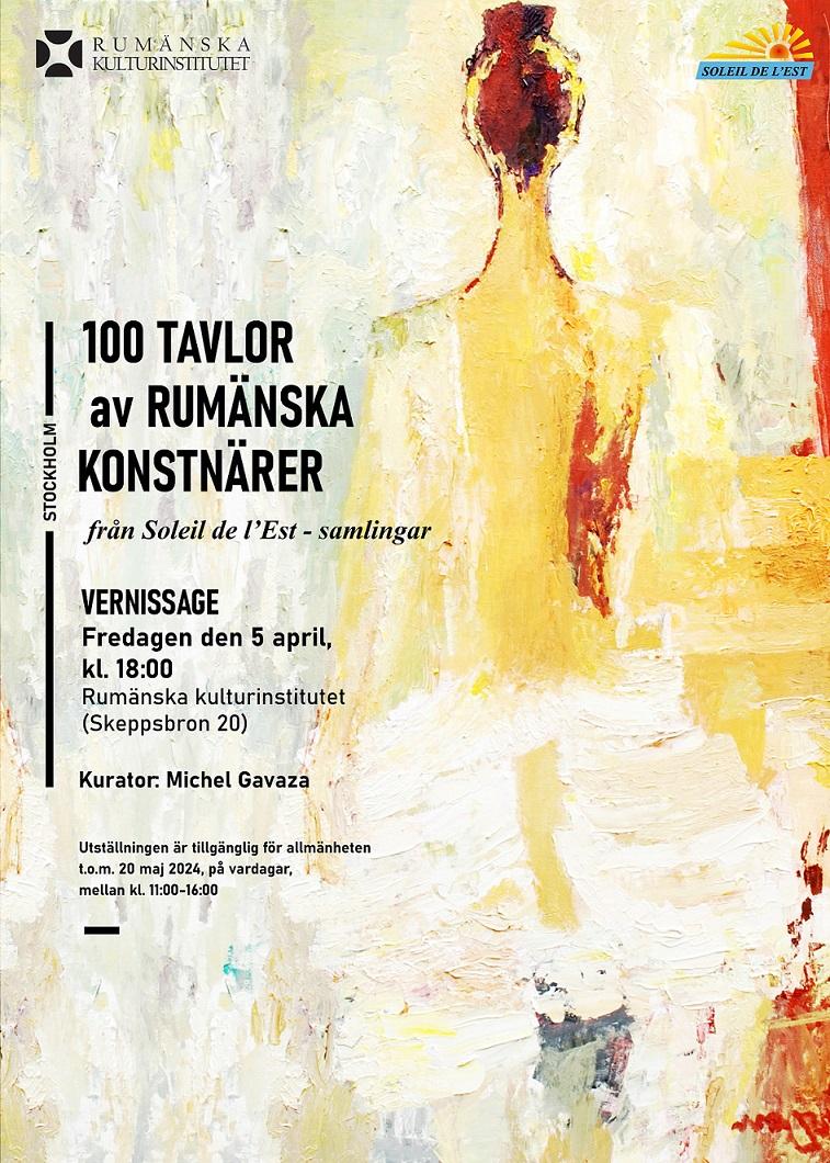 100 de tablouri, semnate de 30 de pictori români, din colecțiile Soleil de l'Est, la ICR Stockholm 18892339