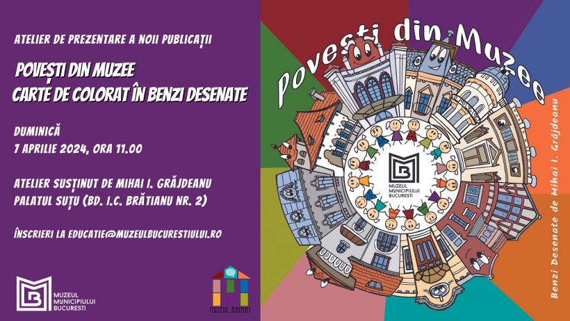 Palatul Suțu găzduiește lansarea volumului  „Povești din muzee. Carte de colorat în benzi desenate” 18892715