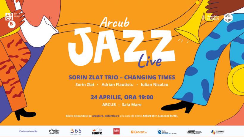 Concert de cool jazz și muzică de avangardă cu Sorin Zlat Trio la ARCUB Jazz Live