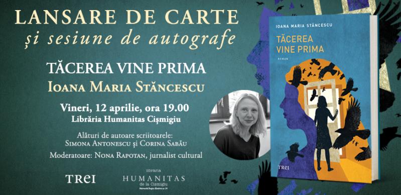 Lansare de carte și sesiune de autografe - Ioana Maria Stăncescu - Tăcerea vine prima