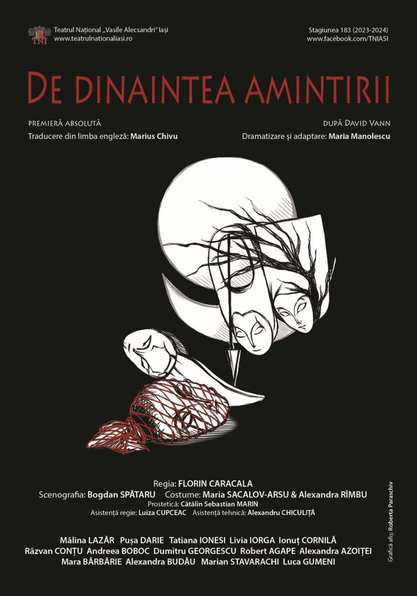 Premieră absolută la Teatrul Național Iași, pe 20 aprilie: „De dinaintea amintirii” după David Vann, în regia lui Florin Caracala 18894864