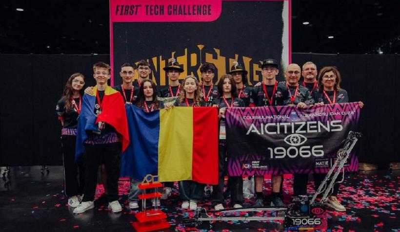 Performanță românească. Elevii din Focșani, campioni mondiali la robotică: „Viitorul chiar sună bine”