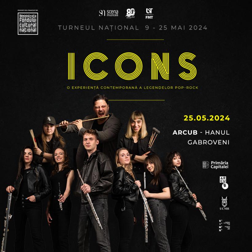 Turneul național ICONS se încheie cu un concert la ARCUB – Hanul Gabroveni. Renumitul flautist Matei Ioachimescu invită publicul la o experiență contemporană a Legendelor pop-rock 18895803