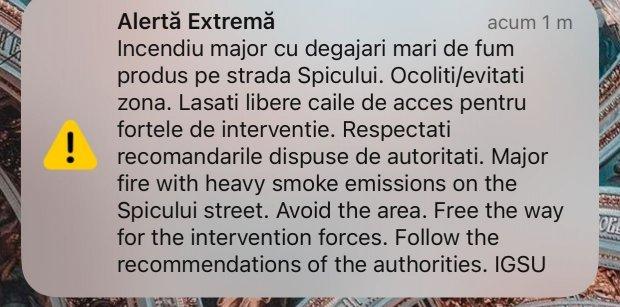 Fumul degajat de incendiul devastator din Bucureşti este toxic! "Ne confruntăm cu un incident grav. Recomandăm cetățenilor să rămână în interior" 18896472