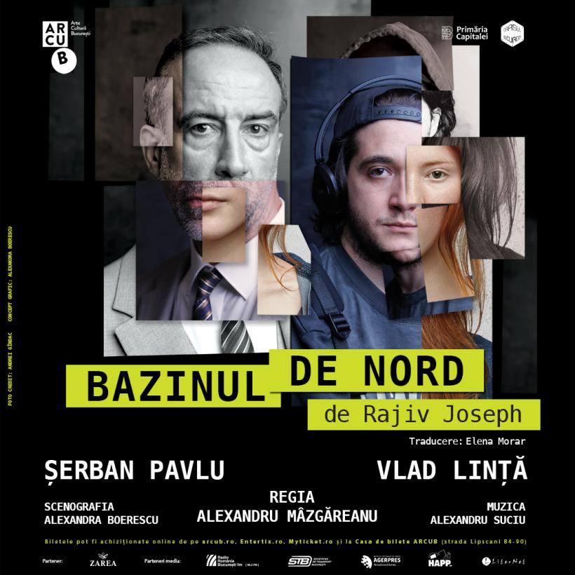 Actorii Șerban Pavlu și Vlad Lință, pe scena Arcub, în două reprezentații ale spectacolului de teatru „Bazinul de Nord” de Rajiv Joseph, montat de Alexandru Mâzgăreanu 18896509