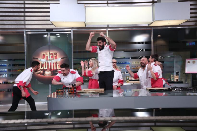 Echipa lui Chef Richard Abou Zaki, învingătoare în ediția de ieri Chefi la cuțite. Chef Ștefan Popescu lansează o amuletă la battle-ul de diseară 18896750