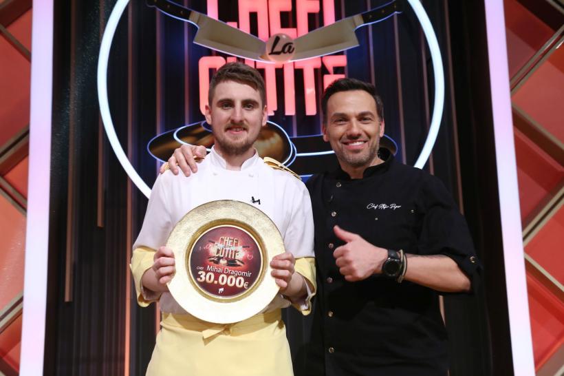 Marele câștigător al sezonului 13 Chefi la cuțite. Mihai Dragomir a câștigat marele premiu în valoare de 30.000 de euro. 18898714