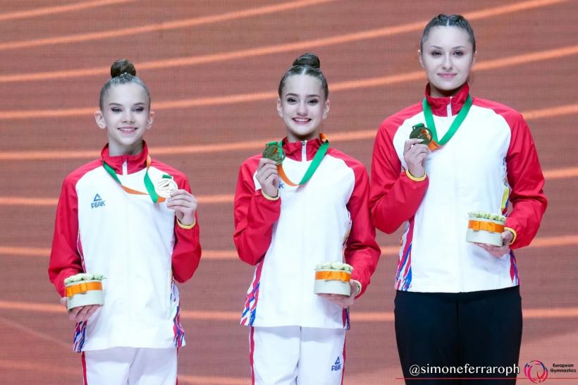 Performanță istorică: România este campioană europeană de junioare pe echipe la gimnastică ritmică