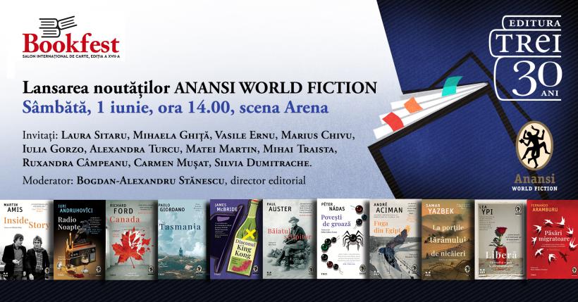 Autori de marcă din literatura universală, în portofoliul Anansi. World Fiction la Bookfest 2024